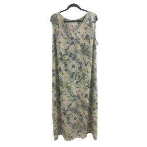 Maggie McNaughton‎ Floral Print Sleeveless Maxi Dress Size 3X 22 24 Plus Prairie